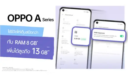 OPPO เปิดการอัปเดตเทคโนโลยี RAM Expansion บนสมาร์ทโฟน A Series