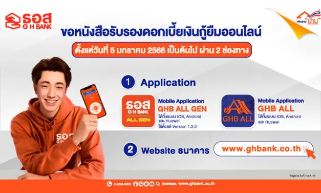 5 ม.ค. 66 เป็นต้นไป ดาวน์โหลดหนังสือรับรองดอกเบี้ยเงินกู้ ธอส. ได้ง่ายๆ