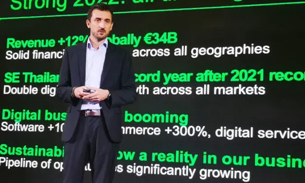 ชไนเดอร์ อิเล็คทริค ช่วยลูกค้าทั่วโลกลดคาร์บอนมากกว่า 90 ล้านตันในปี 2565 พร้อมคว้าตำแหน่งองค์กรที่ยั่งยืนที่สุดในโลกในกลุ่มธุรกิจเดียวกันประจำปี 2566