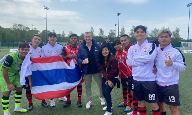 เอไอเอ ฉลองชัย ทีมฟุตบอลไทยคว้าแชมป์ AIA Championship 2023 การแข่งขันฟุตบอลระดับภูมิภาค ณ กรุงลอนดอน ประเทศอังกฤษ