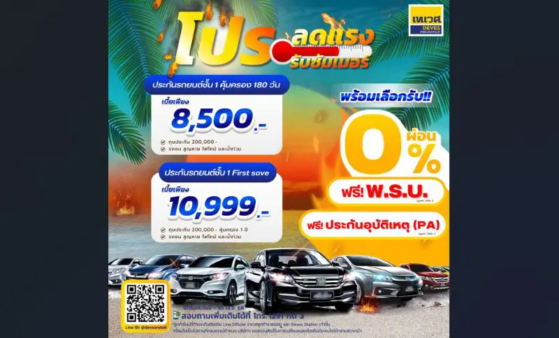 ซัมเมอร์นี้ เดินทางอุ่นใจทำประกันภัยกับเทเวศ