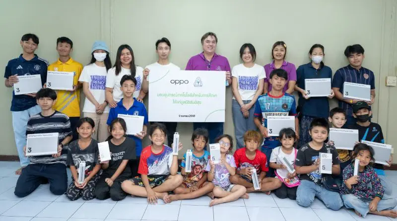OPPO ส่งเสริมเยาวชนพัฒนาความคิดสร้างสรรค์ ร่วมบริจาคอุปกรณ์เทคโนโลยีเพื่อการศึกษาให้แก่มูลนิธิสันติสุข