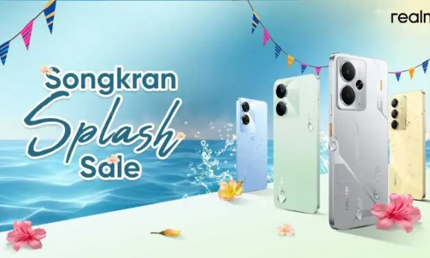 realme ยกขบวนมือถือทนน้ำจัดโปรฉ่ำต้อนรับ Songkran Splash Sale ทั้ง C75, Note 60 series และ 14 Series เริ่มต้นที่ 2,999 บาท ตั้งแต่ 12-30 เมษายนนี้เท่านั้น