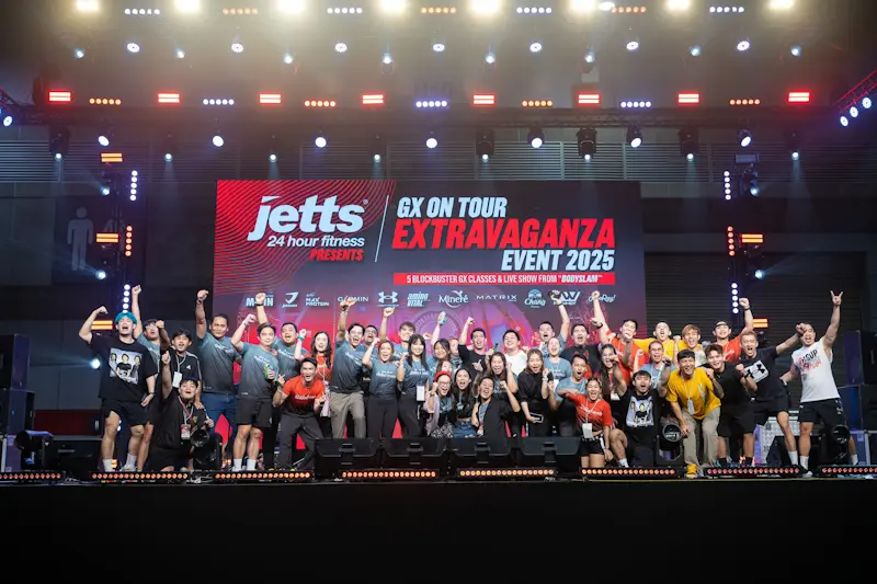 Jetts Fitness จัดมหกรรมความฟิต “GX on Tour Extravaganza Event 2025” สุดยิ่งใหญ่ รวมคลาสออกกำลังกายยอดฮิต พร้อมมินิคอนเสิร์ตจาก Bodyslam