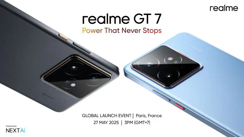 Power That Never Stops! เตรียมเปิดตัว realme GT 7 Series สร้างนิยามใหม่ของ Flagship Killer 2025 ครั้งแรกในโลก 27 พ.ค.นี้ ที่กรุงปารีส