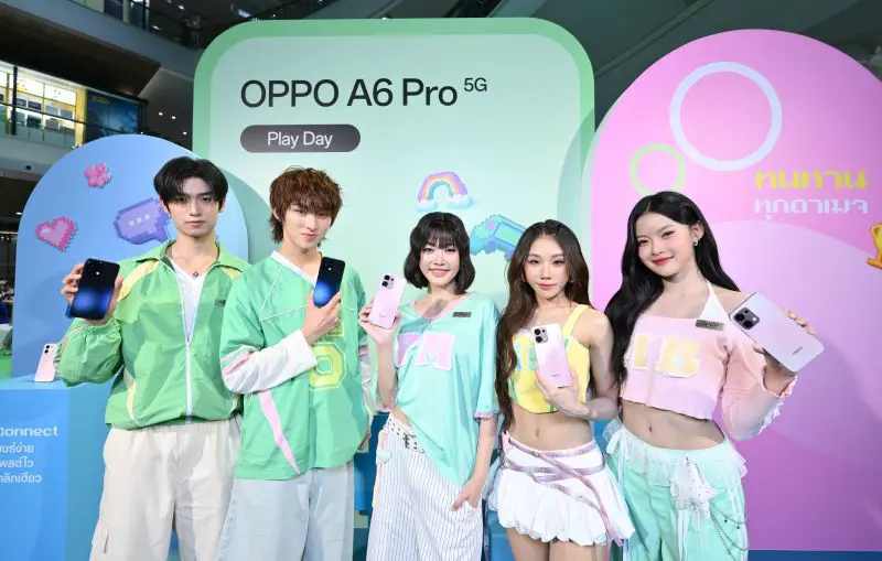OPPO A6 Pro 5G เปิดตัวแรงเกินต้าน ร่วมท้าดวลประสบการณ์สุดสมูทไปกับ ‘PiXXiE ’ และ ‘โทมัส ธีร์ทัศน์ – ก้อง ก้องภพ’