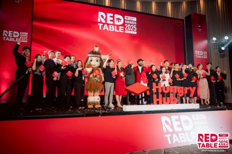 สุดคึกคัก รวมอินฟลูสายกิน-ร้านอาหารระดับไอคอนของวงการ ร่วมยินดี Red Table Awards 2025 ตอกย้ำ Hungry Hub สู่การเป็น OTA สำหรับร้านอาหาร พร้อมประกาศสยายปีกสู่ภูมิภาค