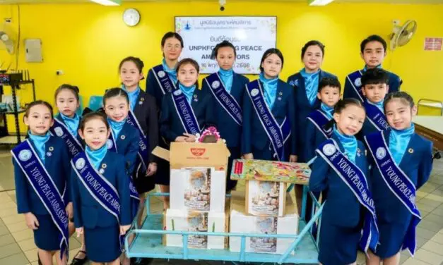 ยุวทูตเพื่อสันติภาพ (UNPKFC) แบ่งปันรอยยิ้ม… จากใจ สู่เยาวชน มูลนิธิอนุเคราะห์คนพิการฯ