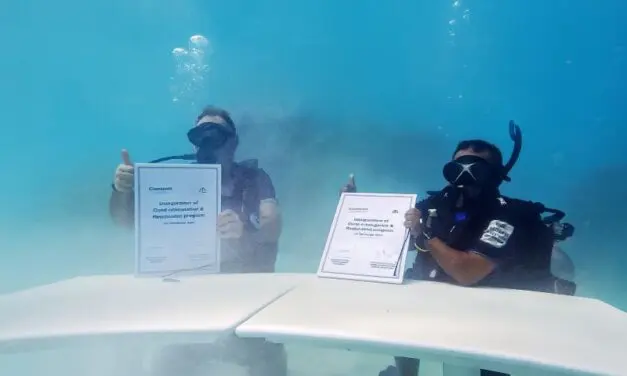 ครอสโร้ดส์ มัลดีฟส์ ภายใต้การบริหารของ เอส โฮเทล แอนด์ รีสอร์ท ลงนามบันทึกข้อตกลงความร่วมมือกับธนาคารอิสลามแห่งมัลดีฟส์เพื่อฟื้นฟูแนวปะการัง