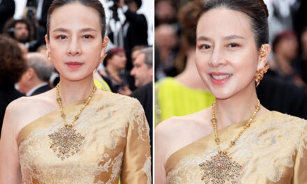 “มาดามแป้ง” เฉิดฉายในชุดผ้าไหมไทย ในเทศกาลหนังเมืองคานส์ ครั้งที่ 76
