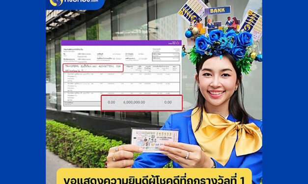 เศรษฐีใหม่งวดนี้อยู่ที่อุดรธานี! ซื้อกับหงษ์ทอง ถูกรางวัลที่ 1