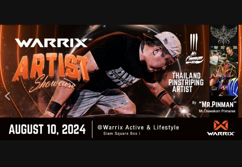 ปังแน่ “Warrix” โชว์งานศิลป์บนลายเสื้อแนว Pinstriping