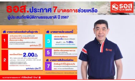 ธอส. ห่วงใยผู้ประสบภัยอุทกภัยพื้นที่ภาคเหนือ พร้อมติดต่อช่วยเหลือลูกค้าผ่านทุกช่องทาง เพื่อร่วมก้าวผ่านวิกฤตครั้งนี้ไปด้วยกัน