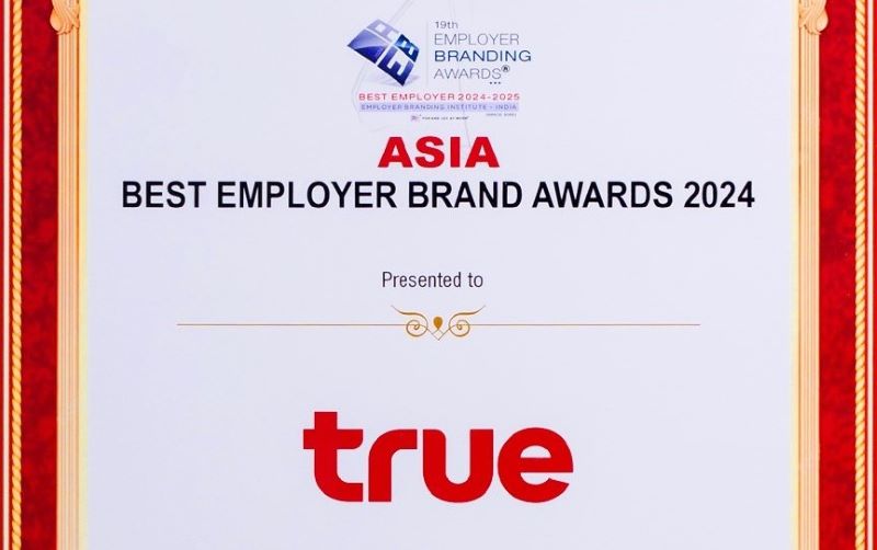 ทรู คอร์ปอเรชั่น คว้ารางวัล สุดยอดนายจ้างยอดเยี่ยมแห่งเอเชีย Asia’s Best Employer Brand Awards 2024 สิงคโปร์