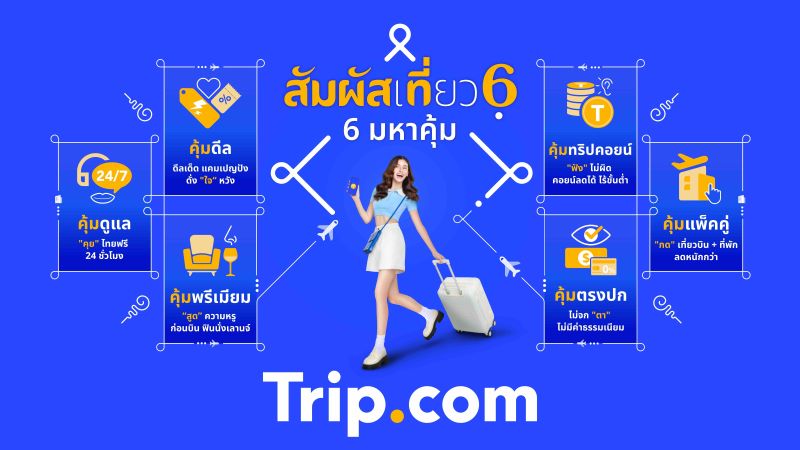 Trip.com ชวนคนชอบเที่ยวเปิดประสบการณ์เที่ยวคุ้ม 6 เด้งกับแคมเปญสัมผัสเที่ยว 6 ‘Travel 6th Sense’