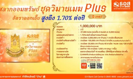 สลากออมทรัพย์ ธอส. ชุดวิมานเมฆ Plus ปี 2567 ให้ผลตอบแทนสูง โอกาสถูกรางวัลสูง คุ้มค่าการลงทุน