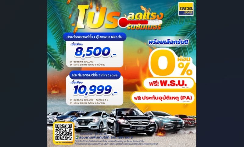 ซัมเมอร์นี้ เดินทางอุ่นใจทำประกันภัยกับเทเวศ