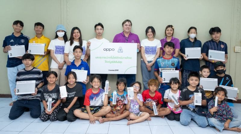 OPPO ส่งเสริมเยาวชนพัฒนาความคิดสร้างสรรค์ ร่วมบริจาคอุปกรณ์เทคโนโลยีเพื่อการศึกษาให้แก่มูลนิธิสันติสุข