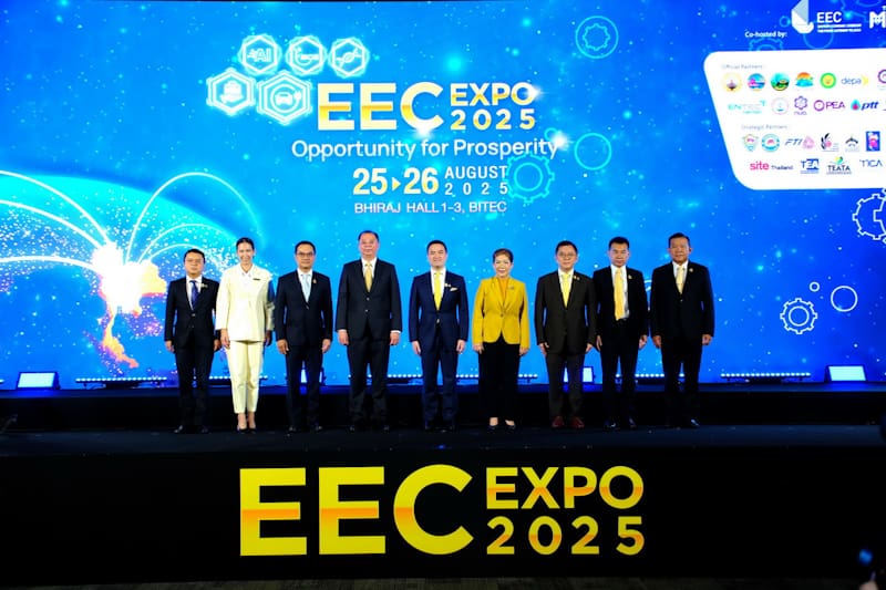ทีเส็บ จับมือ สกพอ. พร้อมพันธมิตรภาครัฐ เอกชนกว่า 100 หน่วยงาน เปิดงาน EEC EXPO 2025 เวทีระดับนานาชาติ โชว์ศักยภาพโครงสร้างพื้นฐาน เทคโนโลยีขั้นสูง กลไกสนับสนุนการลงทุนแบบครบวงจร