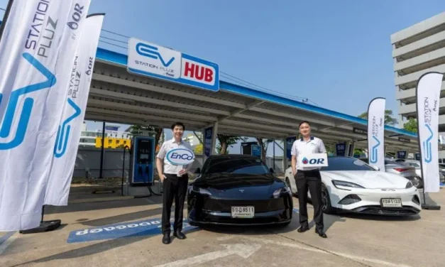 EnCo ผนึก OR เปิด EV Station PluZ ณ EnCo Terminal เปิดตัวจุดชาร์จกำลังไฟฟ้ารวม 1,300 kW