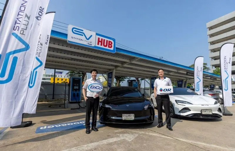 EnCo ผนึก OR เปิด EV Station PluZ ณ EnCo Terminal เปิดตัวจุดชาร์จกำลังไฟฟ้ารวม 1,300 kW