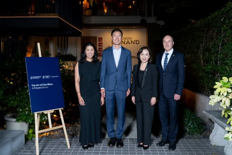 กรุงเทพประกันชีวิต ร่วมกับ ไพรเวทแบงก์ ธนาคารกรุงเทพ และคริสตีส์ ประเทศไทย จัดกิจกรรม The Art of Fine Wine: A Private Dinner