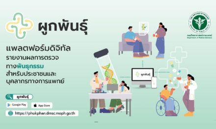 กรมวิทย์ฯ นำเสนอแพลตฟอร์มดิจิทัล “ผูกพันธุ์” เชื่อมผลตรวจพันธุกรรม ประชาชนเข้าถึงง่าย ใช้ประกอบการรักษาได้ตลอดชีวิต ลดการตรวจซ้ำโดยไม่จำเป็น