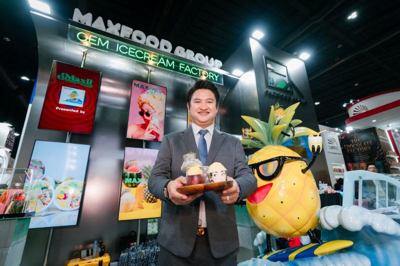 แม็คซ์ฟู๊ดฯ ปักธง “Premium Thai Dessert” บนเวทีโลก โชว์นวัตกรรมไอศกรีมผลไม้สุดล้ำในงาน THAIFEX 2026 เดินหน้ารุกยุโรป–อเมริกา ดันยอดแตะ 1,000 ล้านภายในปี 2027