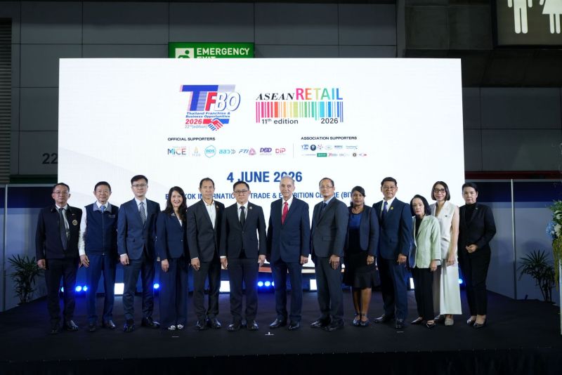 แฟรนไชส์ไทยมูลค่าทะลุ 3 แสนล้านบาท “TFBO 2026” รวม 300 แบรนด์ดัง คาดเงินลงทุนสะพัดกว่า 500 ล้านบาท