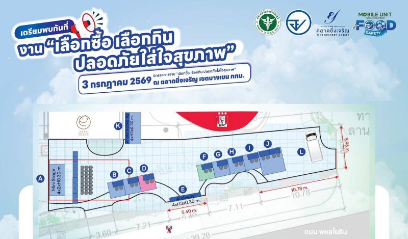 อย. เชิญชวนประชาชนร่วมงาน “เลือกซื้อ เลือกกิน ปลอดภัยใส่ใจสุขภาพ” 3 ก.ค.นี้ ณ ตลาดยิ่งเจริญ